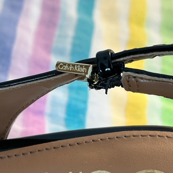 BEAUTIFUL classy sling-back black stilettos from Calvin Klein size 7.5 - Picture 6 of 11